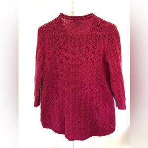 Style & Co. size S, berry loose knit top.
